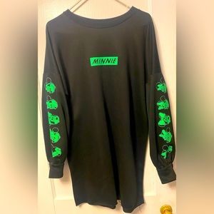 Licensed Disney Women Minnie Mouse Sweatshirt Dress